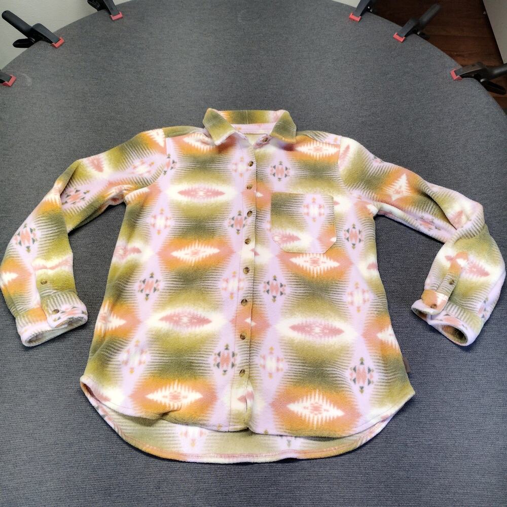 Billabong Adventure Division Forge Fleece Flannel Aztec Shirt Womens S